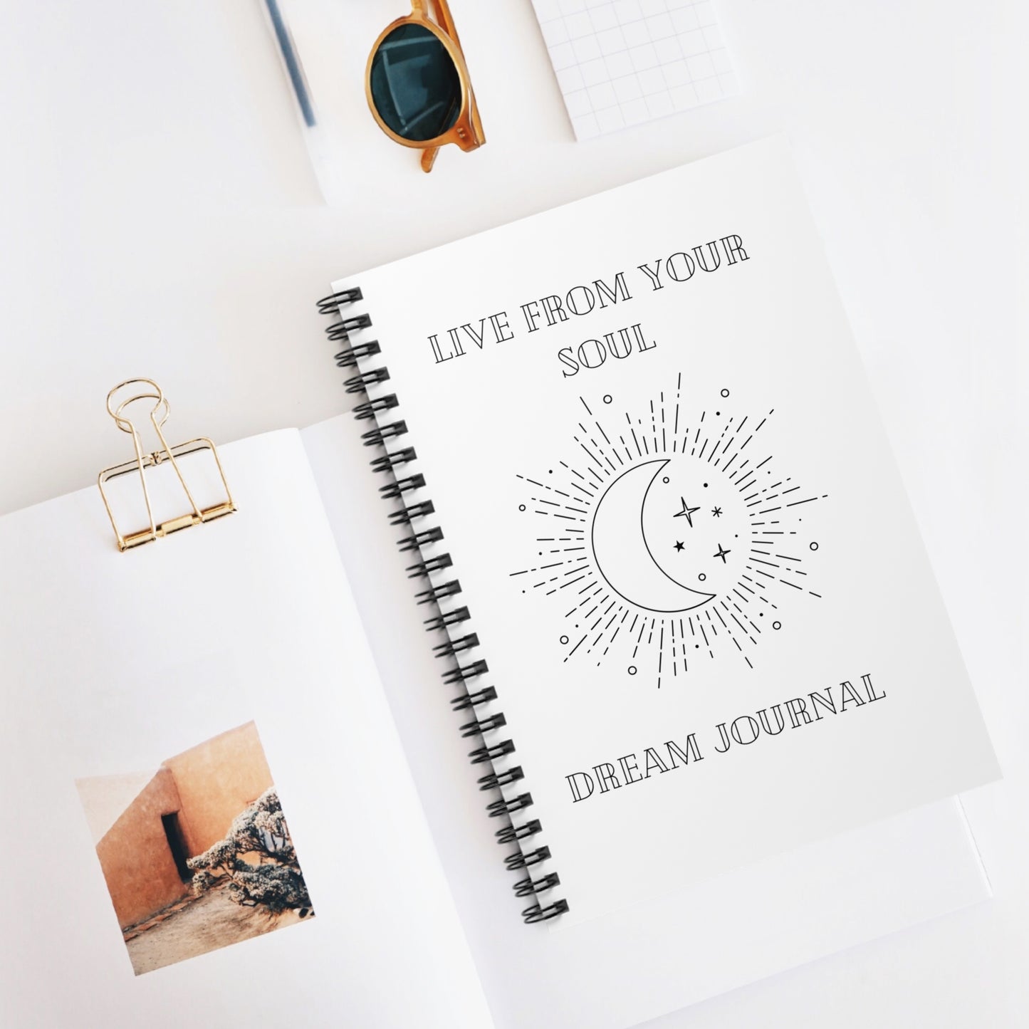 Spiral Notebook - Live From Your Soul - Dream Journal, gifts, gifts for her, gifts for him, dreams