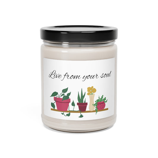 Love From Your Soul Scented Soy Candle, 9oz Gift, Girl Gift, Girl Boss, Plant Boss, Plants, Plant Mom