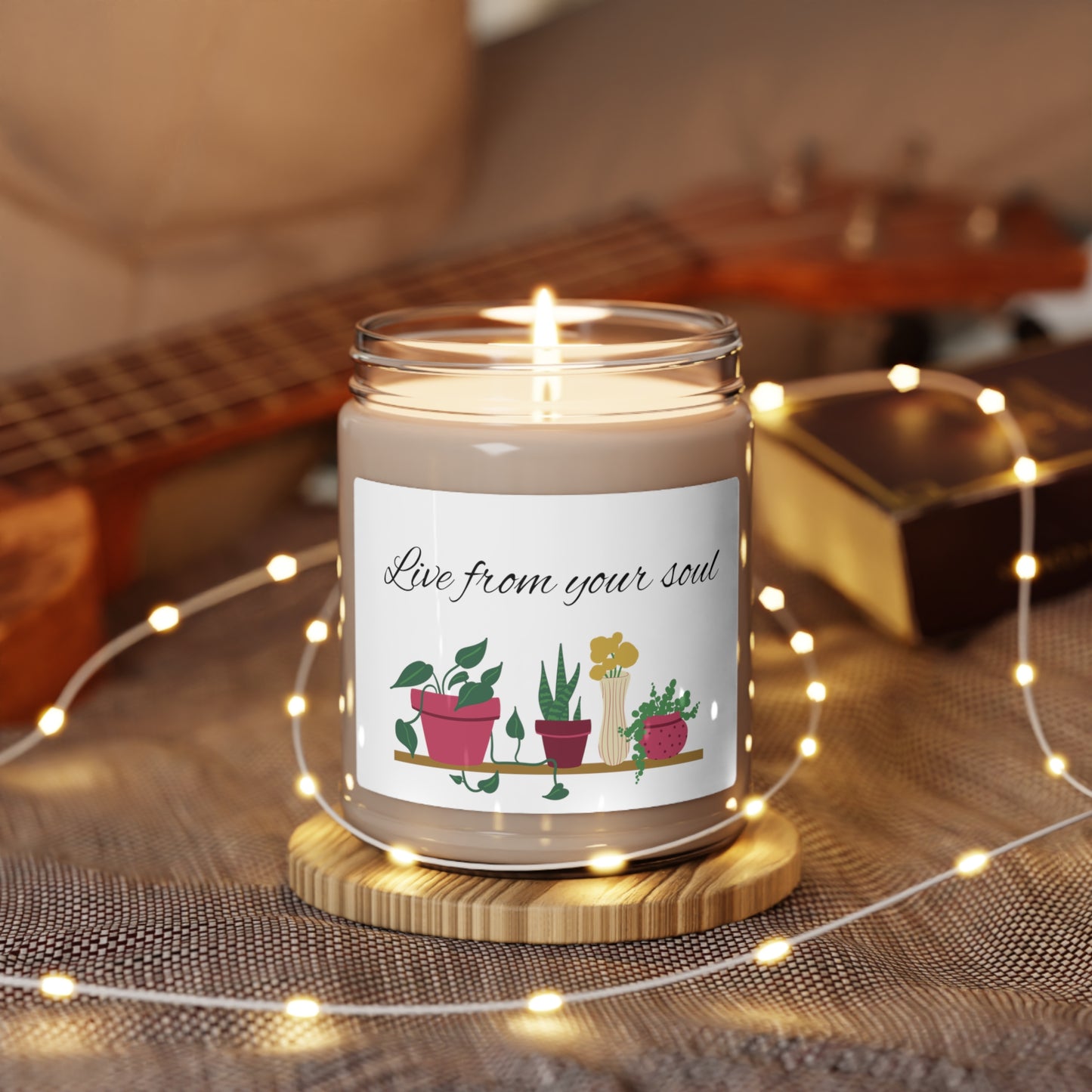 Love From Your Soul Scented Soy Candle, 9oz Gift, Girl Gift, Girl Boss, Plant Boss, Plants, Plant Mom